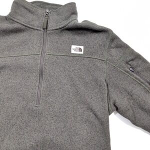 The North Face Men's Gordon Lyons Fleece 1/4 Zip Pullover Heather Green XL